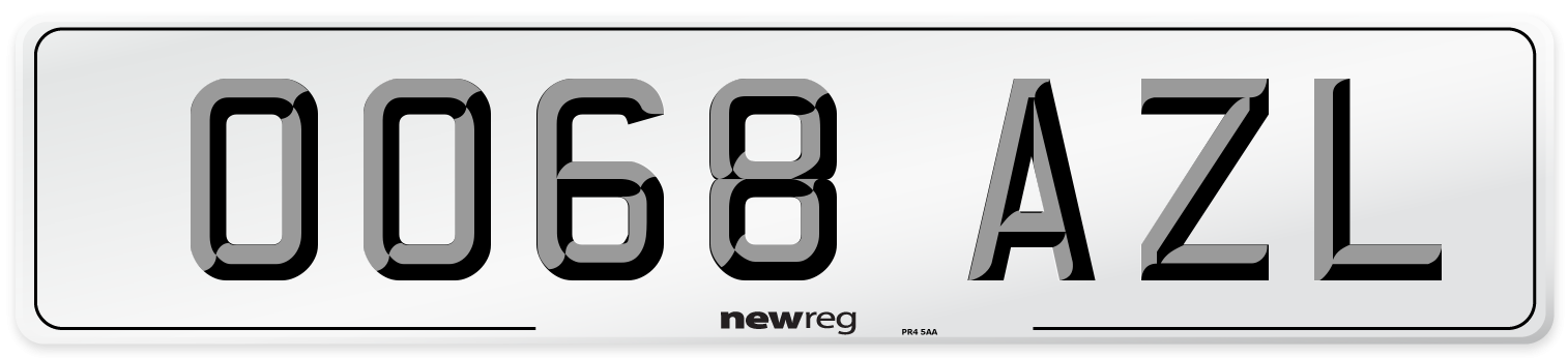 OO68 AZL Number Plate from New Reg